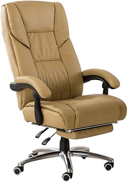 Amazon Com Wxf Office Chair Ergonomic High Back Racing Gaming Swivel Lounge Chair Adjustable Height With Foot Stool Computer Desk Chair Color Cream Color Furniture Decor