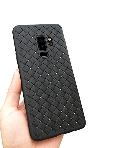 Galaxy S9 Plus Case, Best Share Ultra Slim Soft Bumper Breathe Case Skin Frosted Weaving Pattern Shock-Absorption Anti-scratch Protective Cover For Samusng Galaxy S9 Plus, Black - Thumbnail 4