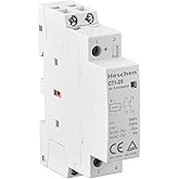 Heschen 25A 2 Pole Modular AC Contactor 2NO, 24V DC Coil | Normally Open 35mm DIN Rail Mount, T&uuml;V Listed Reliable Relay for Household Lighting, HVAC &amp; Low-Inductance Loads