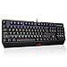 Rottay Mechanical Keyboard, 104-Key Led Backlit Wired Mechanical Gaming Keyboard with Blue Switch Anti-ghosting Ergonomical Perfect for PC&Mac Gamers and Typist