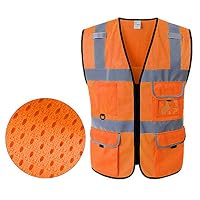 MLX Reflective Vest, High Visibility, Mesh Breathable Sanitary Building Safety Clothing Night Road Construction Warning Suit, Multi-spec (Color : A, Size : S)