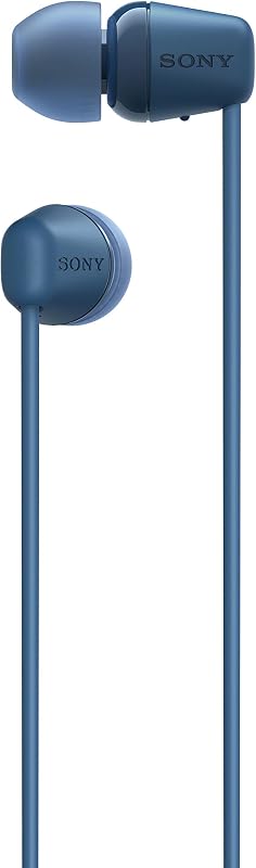 Auscultadores sem fios WI-C100 - até 25 horas de autonomia, microfone incorporado para chamadas telefónicas, compatíveis com assistentes de voz, conectividade Bluetooth, azul