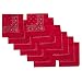 Camel Brand Bandana 12 Pack 21x21 100% Polyester (Red)