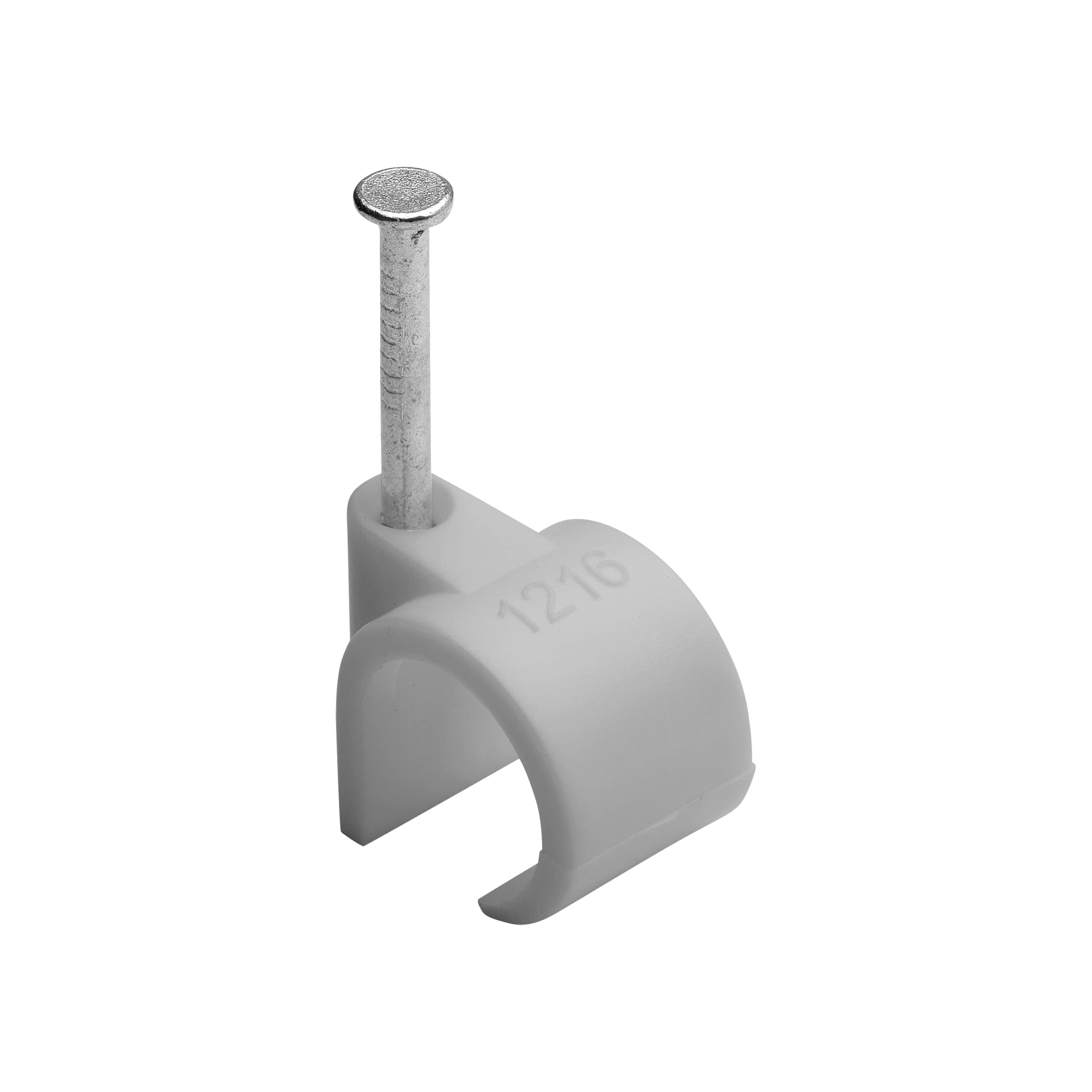 Debflex 700419 Cable Tie - Electric Cable Attachment and Connection - Cable Tie - Fixing Nail - Wire Tie Diameter 12 A 16 mm Grey Pack of 25