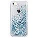 iPhone 5 5S SE Case, Caka iPhone SE Glitter Case Luxury Fashion Bling Flowing Liquid Floating Sparkle Glitter Soft TPU Case for iPhone 5 5S SE (Blue)