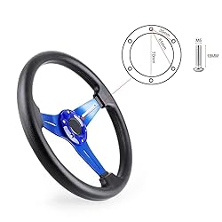 YEHICY 13.8” Racing Steering Wheel Quick Release