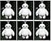 Big Hero 6 ~ Six Piece Baymax Healthcare Companion Robot Christmas Tree Ornaments Featuring 6 Baymax Ornaments