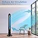Oscillating Tower Fan - 48 Inch Quiet Tower Fan with 3 Speeds & 3 Breeze Modes, Automatic Shutoff Timer, Black Remote Control Tower Fan for Whole Room Cooling, Quiet and Space Saving