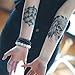 Yeeech Temporary Tattoos Sticker Indian Feather Skull Tribal Series Old Traditional Designs Black Waterproof