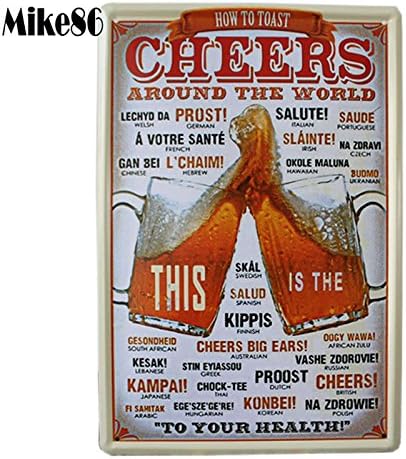 Ovo Painting HOW TO TOAST CHEERS BEER Metal Tin Sign Poster Wall decor Bar Retro Painting A-380 Mix order 2030 CM