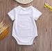 Definition of Girl Baby Girls Summer Short Sleeve Cotton Bodysuit (70(0-6M)) White