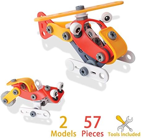 Helicopter Take-A-Part Build Toy with Tools for Kids by Elf Star