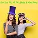 Assorted Party Hats Set of 6 Funny Dress Up & Costume Hats for Adults, Teens, Photobooth, Party, Weddings, etc