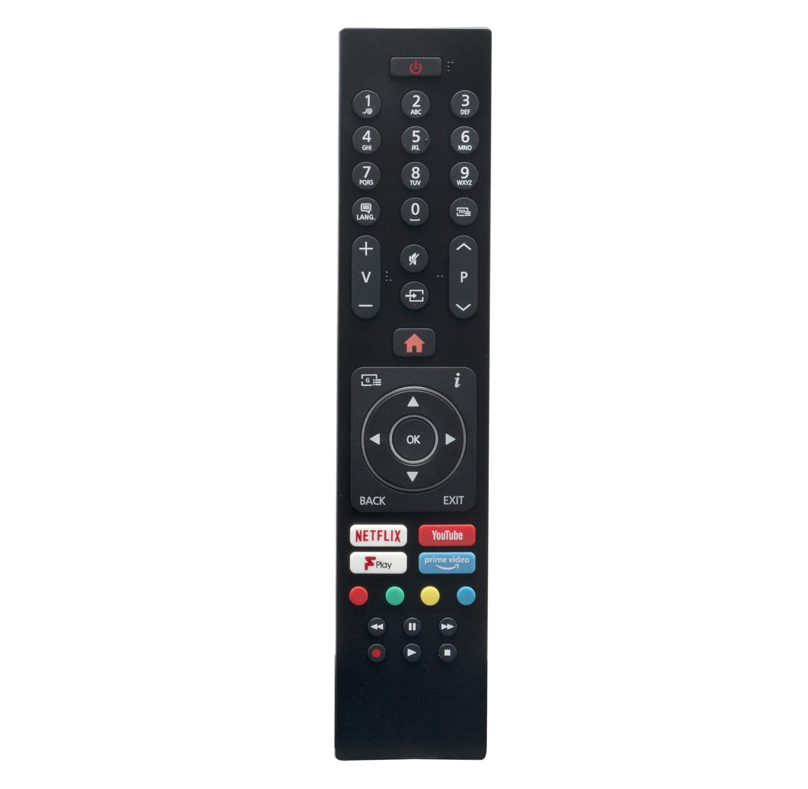 AULCMEET RC43137P RC43137 Replacement Remote Control Compatible with MEDION Luxor Bush Digihome Finlux Electriq JVC TV 43-EB-FHD 43-FUD-8020 49-EB-FHD 55-FUD-8020 65-FUD-8020 55-FUD-5620 32-FHD-5620