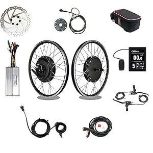 RICETOO Electric Bike Conversion Kit, 48V 1000W Rear Rotate Brushless Gearless Hub Motor, 26inch wheel With KT-LCD8S…