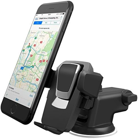 The universal windshield dashboard handset bracket has a strong suction cup and iPhone 6 plus / 654 Samsung Galaxy S6 edge / S6 S5 S4 S3 note Nexus X clip etc. (Black goods)