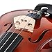 ADM 1/2 Half Size Handcrafted Solid Wood Student Acoustic Violin Starter Kits(Hard Case, Rosin, Shoulder Rest, Tuner, Violin Bow, Fingerboard Sticker), Red Brown