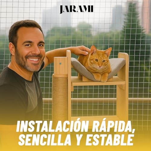 JARAMI - Cat Net Terrace with Accessories Included - Reinforced Cat Net 8 x 3 m - Strong and Durable Mesh for Balcony, Terrace and Window - Balcony Protective Mesh.
