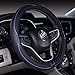 Mayco Bell Universal Standard Size Steering Wheel Cover Anti-Slip,Safety,Soft,Breathable,Durable,Full Surround,Comfortable Grip Microfiber Leather (14.5-15 inch,Black Purple)