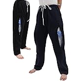 Catheter Leg Bag Pants for Men/Women, Urine Bag Holder Pants with 2 Zippered Side Pockets, Holding 2x2000ml Catheter Bag for Nephrostomy, Foley, Cystostomy, Enterostomy, Urostomy Patients (XL, Black)