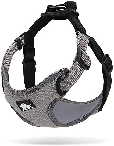 Easy Step In Mesh Chest Dog Harness (Large, Grey)