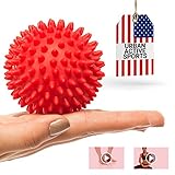 Massage Ball - With Spikes Complete Bundle For Plantar Fasciitis And Feet Back Hand Neck Glutes Pain + 17 Online Massage Videos For Pain Relief And Relaxation