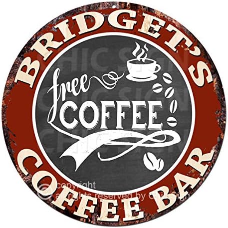 Download Amazon Com Bridget S Free Coffee Bar Chic Tin Sign Rustic Shabby Vintage Style Retro Kitchen Bar Pub Coffee Shop Man Cave Decor Gift Ideas Home Kitchen
