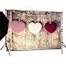 Duluda 7X5FT Valentine's Day Wood Board Heart Vinyl Photography Backdrop Customized Photo Background Studio Prop VL05A