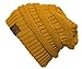 Gravity Threads Thick Knit Soft Stretch Beanie Cap, Mustard
