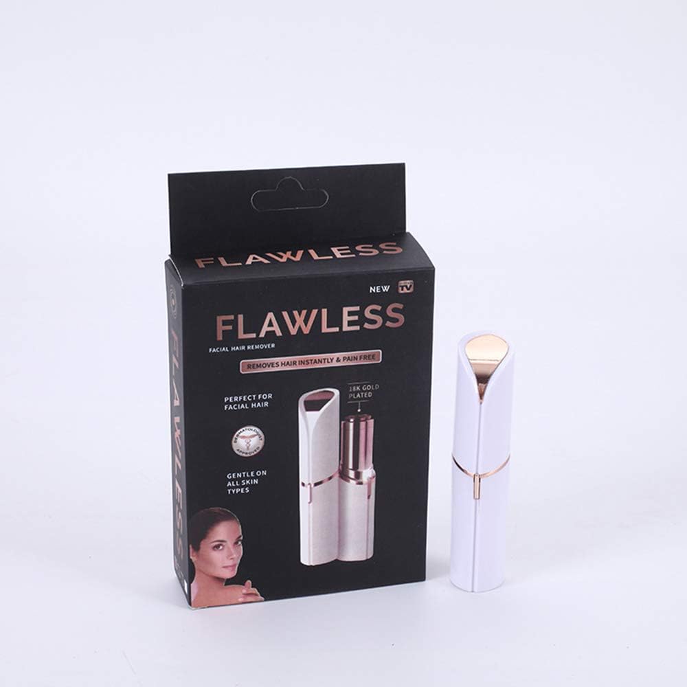 Women's Electric Hair Removal Device, Rechargeable Lip Shaver/Lady's Depilator, Suitable for Shaving Underarm Hair/Leg Hair/Private Hair,White