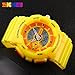 Fanmis Children Boys Girls Sporty Design Multifunctional Analog Digital Waterproof Wrist Watch Yellow