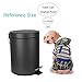 H+LUX Small Trash Can with Lid Soft Close, Round Bathroom Trash Can with Removable Inner Wastebasket, Fingerprint Resistance, 1.3Gal/5L, Gray