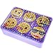Townley Girl Emoji Super Sparkly Lip Balm for Girls, Four Fruity Flavors with Decorative Carrying case