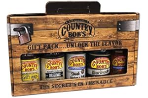Country Bob's Seasoning & Rub Variety Pack - Includes All Purpose, Original BBQ and Sweet Honey BBQ Sauce, Seasoning Salt and Marinade