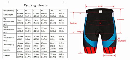AKAAYUKO Cycling Shorts Men Padded Bicycle Riding Pants Bike Biking Cycle Wear Tights