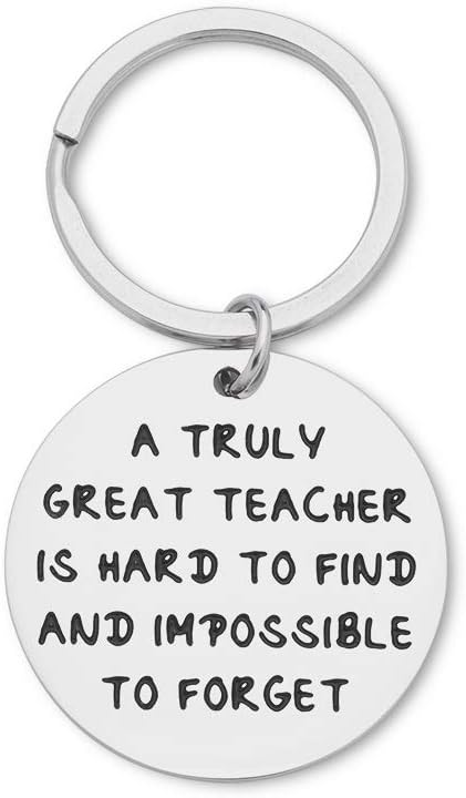 TritiaraTeachers Day Gifs Teacher Appreciation Retirement Gift Keychain for Women Men Leaving Thank You-Inspirational Graduation Gift from Students- Teach Love Inspire Heart Birthday Valentines Keyring
