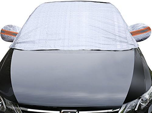 QCYM Universal Car Half Covers Sunshade Styling Foil Waterproof Thicken Car Snow Shield Anti-UV Snow Protection Covers For Cars SUV