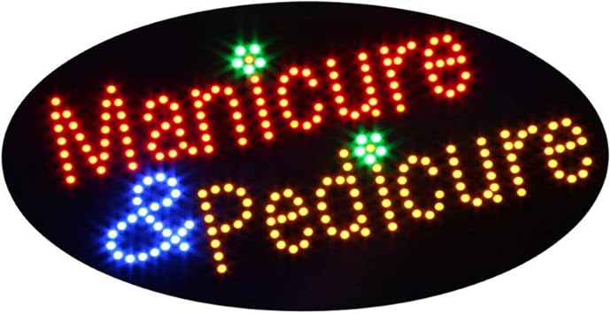 letrero con luz led para manicura y pedicura super brillante para decoracion de ventanas dormitorios etc