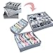 3 Pcs, 24-Cell, 7-Cell, 6-Cell Underwear Socks Ties Bra Drawer Organizer Storage Box,Bamboo Charcoal Abosrbs Moisture and Smell