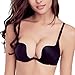 ZUKULIFE Women's Essentials Deep U Multi-Way Push Up Convertible Low Cut Plunge Bra