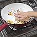 Ecolution Non-Stick Ceramic Sauté Pan with Lid Cover Bliss Cookware, Multipurpose Use, Silicone Stay Cool Handle, Easy to Clean, Deep Cooker - 4 Quart, Red