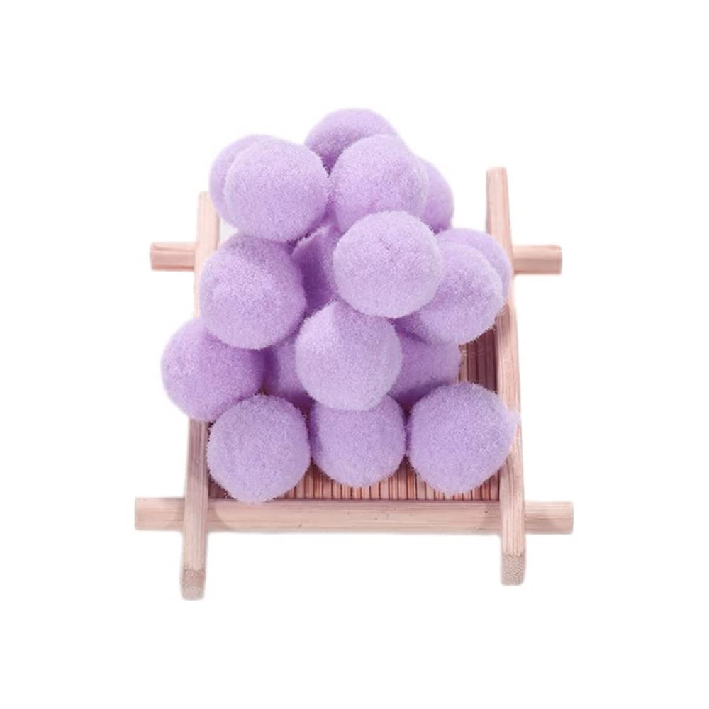 Pack of 500 Mini Pompoms for Crafts, 10 mm Pompoms Balls, Small Pompoms Balls, Fluffy Colourful Pom Pom Decorative Pompom Plush Balls Craft Accessories for Decorating Sewing DIY Crafts, Light Purple