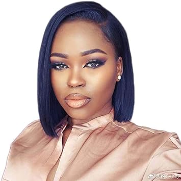 Amazon Com Perfe Hair Lace Front Wig Pre Plucked Straight Short