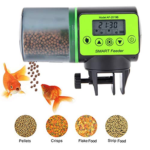 CDCASA Automatic Fish Feeder,Moisture-Proof Timer Fish Food Dispenser with Large Capacity Suitable for Turtle,Betta,Koi…