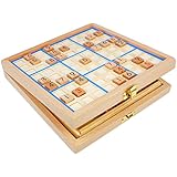 Andux Land Sudoku Board Box 3-in-1 Wooden Number Place Toy SD-03 (Blue)