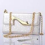 FAIRYCASE(TM)Bracelet Heels Flip Wallet Stand Case for Galaxy Note 4 Color Silver