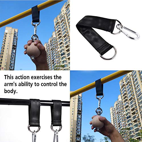 Pull-ups Ball Power Ball with Straps Hand Grip Strength Trainer Exerciser,Doorframe Pull-up Bar Wrist Balls,Fitness Equipment for Arm Strength Rock Climbing Exercis