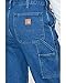 Carhartt Men's Logger Washed Denim Dungaree Pant, Darkstone, 33W x 32L