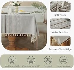 Alsoo Table Cloths Rectangle Table, Waterproof
