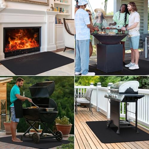 Alckijy Fire Retardant Mat | Foldable Heat Resistant Mat 100*150cm | Floor Protection Mat | Grill Mats | Anti Spark Plate | for BBQs, Stoves, Floors, Lawns